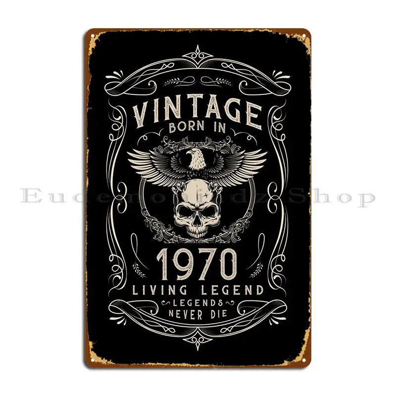 Vintage 1970 Living Legend Metal Sign Living Room Designs Living Room Wall Decor Retro Tin Sign Poster