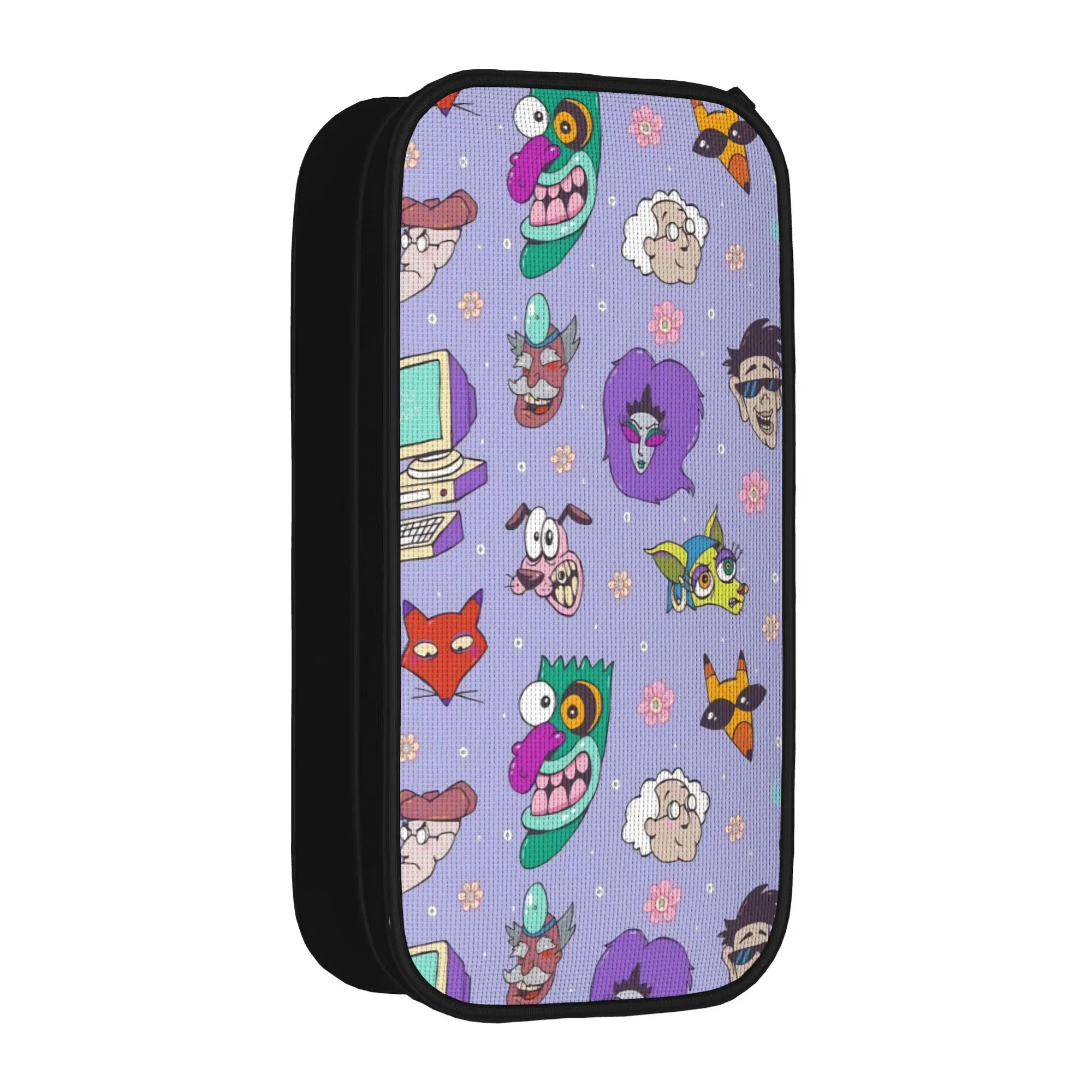 Trousse à crayons Courage the Cowardly Dog-D, double couche, grande capacité, pour enfants, cadeaux parfaits