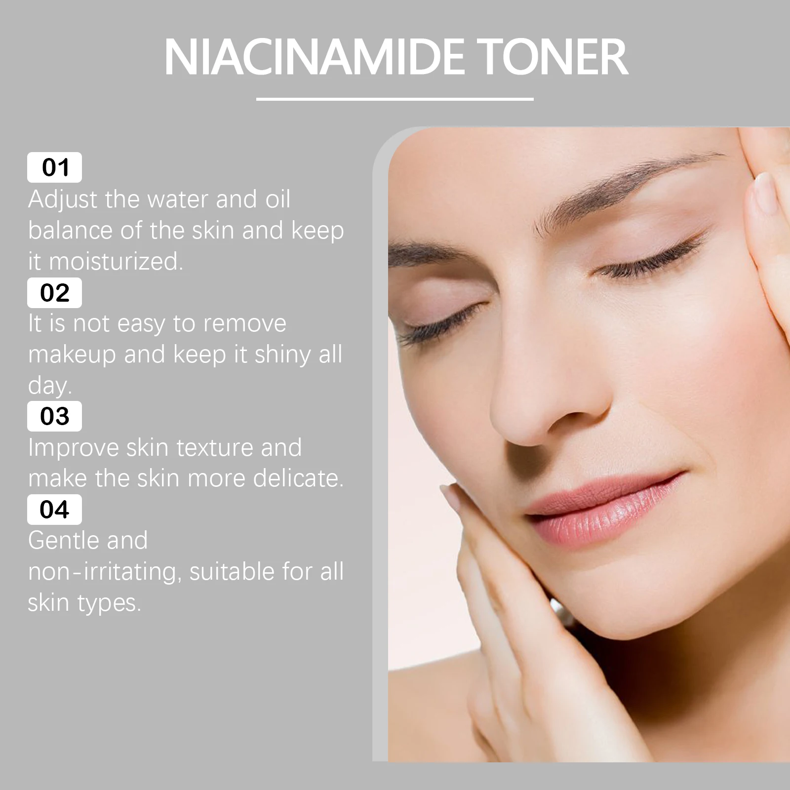 Nicotinamide Toner Moisturizing Brightening Face Skin Lightening Smooth Refreshing Oil Control Smoothing Facial Skin Care