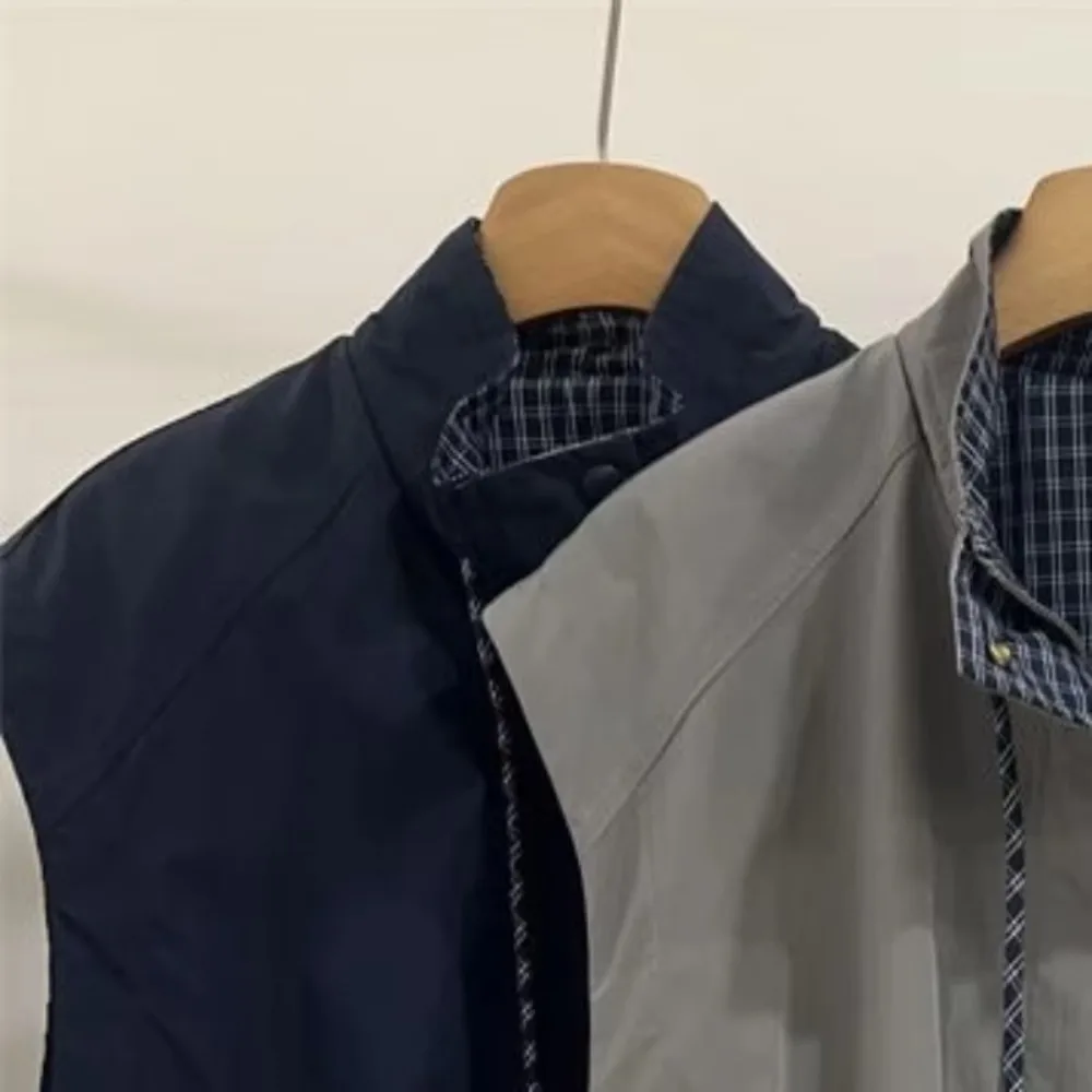 

Новые женские повседневные модные топы Y2K: корейский жилет без рукавов с воротником-стойкой, на шнуровке, в клетку, с лоскутным узором, свободного кроя, на молнии