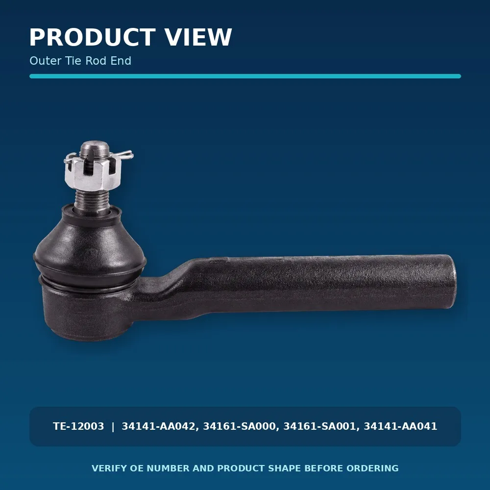 Outer Tie Rod End TE-12003 34141-AA042, 34161-SA000, 34161-SA001, 34141-AA041 for Subaru; ForesterSUV (SF); ForesterSUV (SG); FO