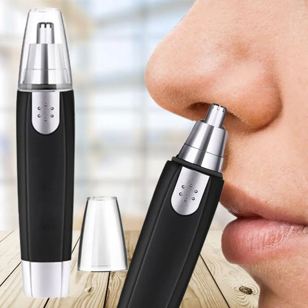 Portable Eyebrow Hair Trimmer Mute Detachable Ears Eyebrow Nose Hair Clipper  Battery Operated Nose Hair Trimmer Home Use