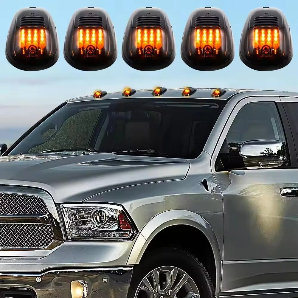 Amber No Drill Car Cab Lights Ultra Bright Waterproof Truck Cab Lights Universal Roof LED Light for Trucks/Cars/SUV