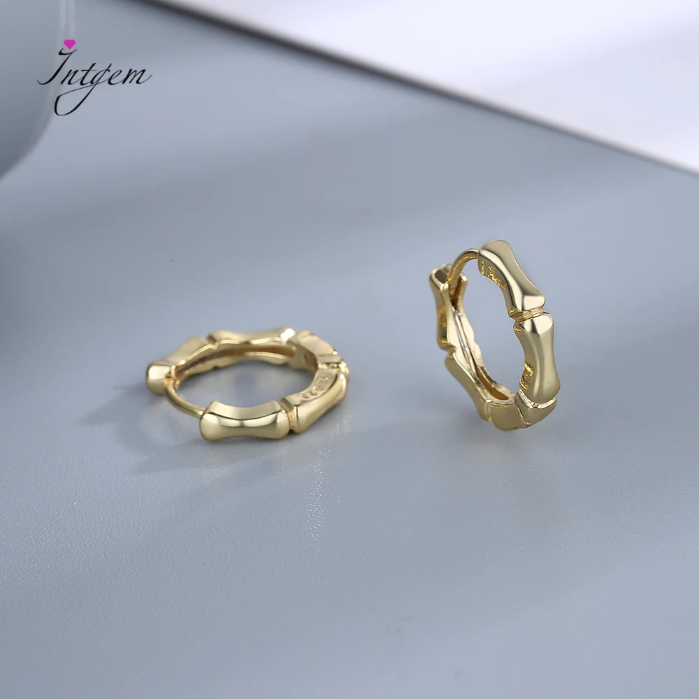 

S925 Sterling Silver Earrings Classic Hoop Earrings For Women Trendy Gold Color Small Circle Hoop Earrings Hip Hop Jewelry