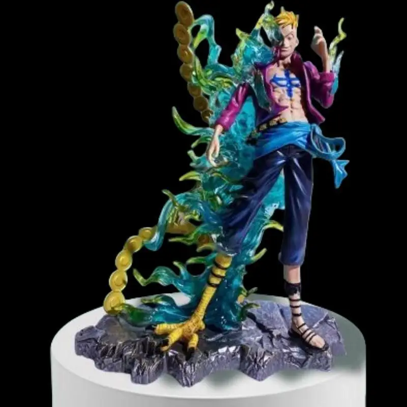 One Piece 33cm Marco Anime Figures Immortal Birds Figurine Pvc Gk Statue Doll Room Ornaments Collection Model Toys Birthday Gift