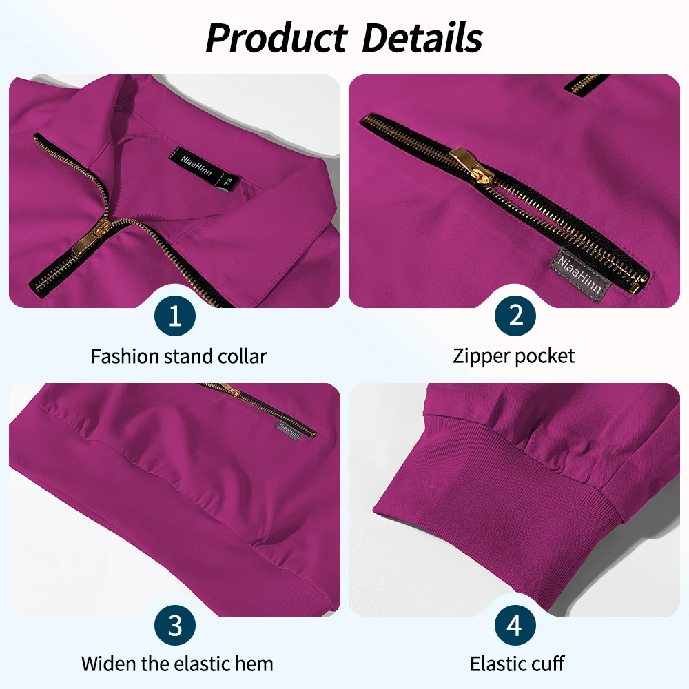 Werkkleding met lange mouwen Beauty Spa-uniformen Dames Ziekenhuis Verplegingskleding Veelkleurige stretchstof Kliniek Verpleegstersaccessoires