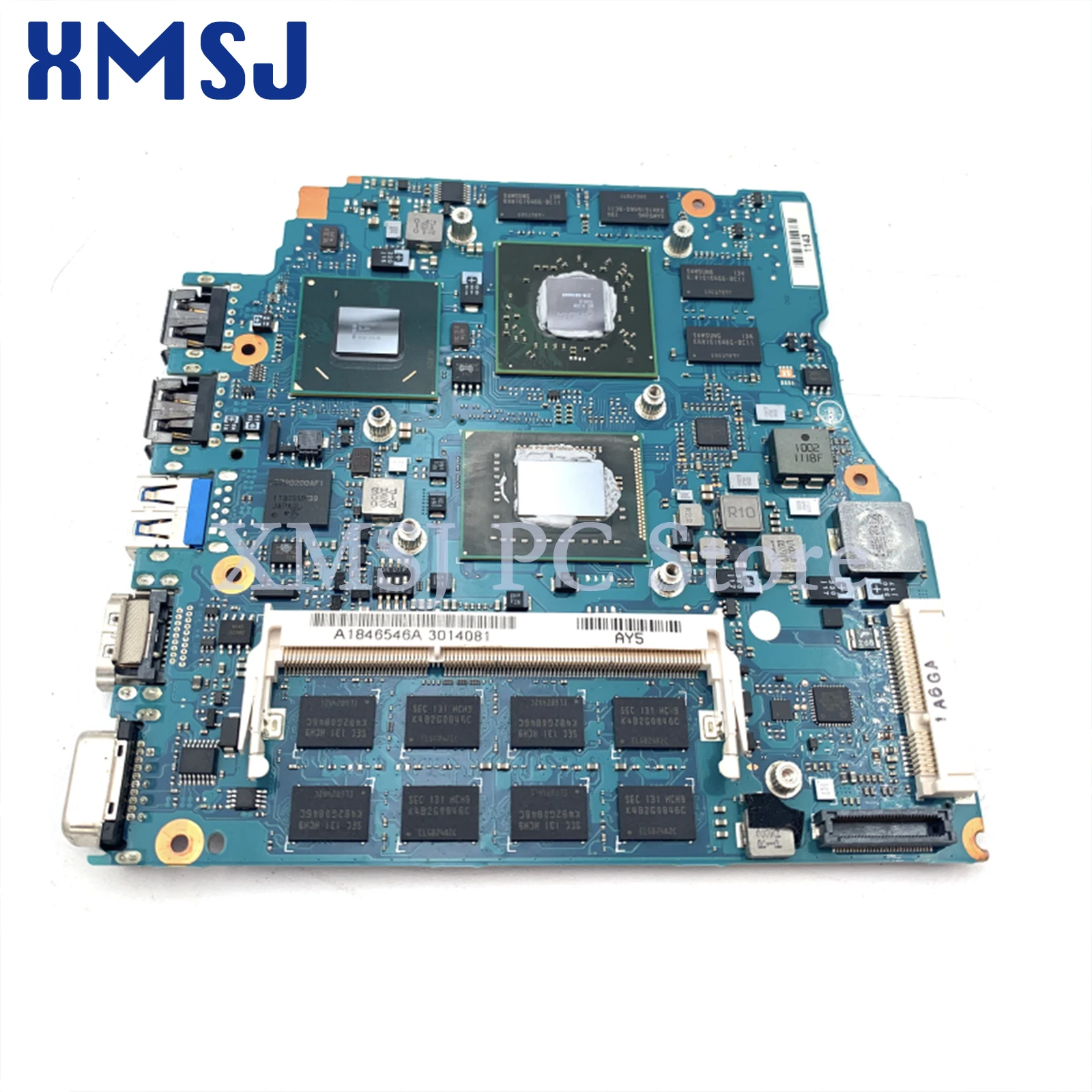 XMSJ For SONY MBX-237 Laptop Motherboard A1846546A  I5-2430M CPU 4GB HD6630M 1GB GPU V032 Main Board Full Test