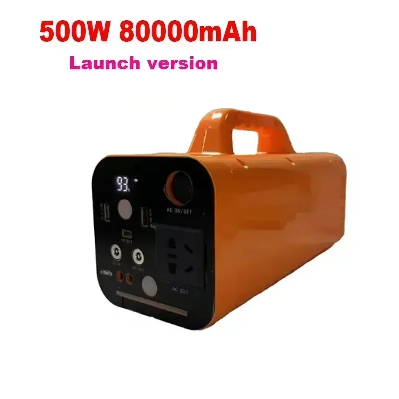 220V 500W portable outdoor power bank 80000MAH large capacity emergency power bank Lifepo4 battery power station 300W lighting