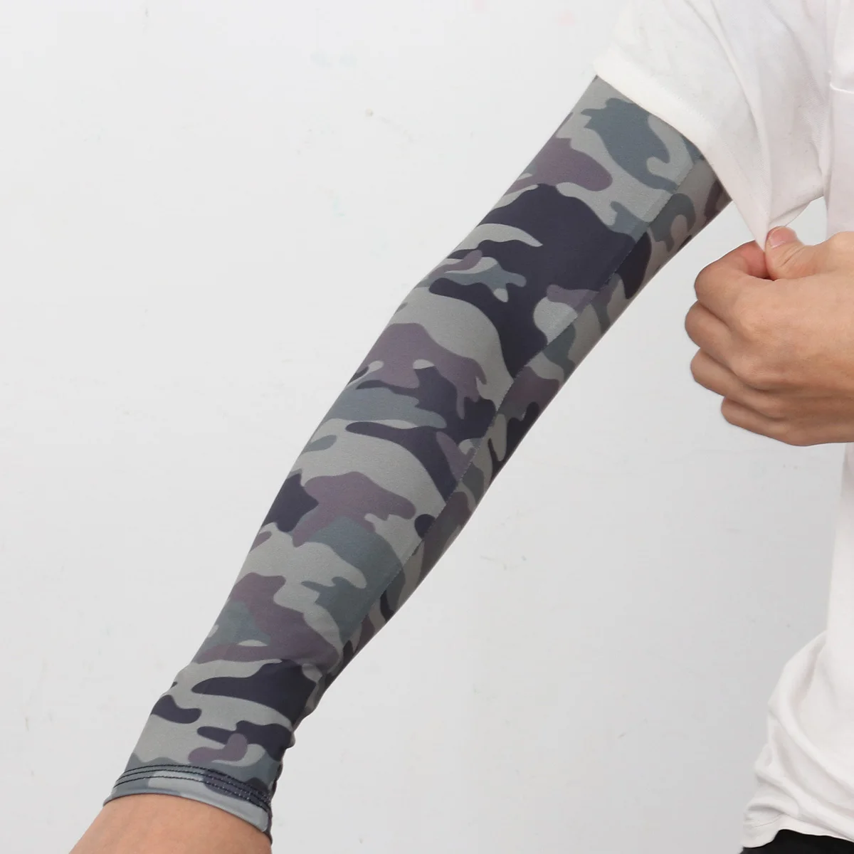 

Camouflage Arm Sleeves Uv Protection Cover Outdoor Cycling Running Hiking Golf Fishing Gardening High
