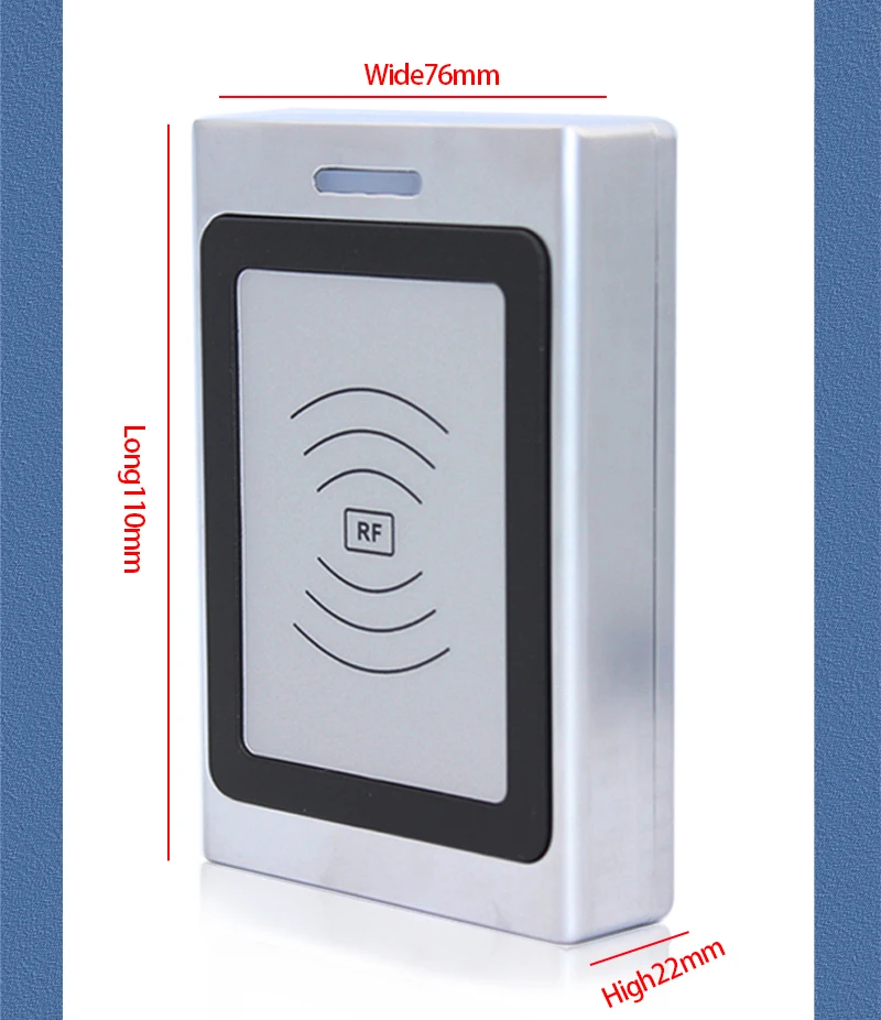 Door Access Control Keypad RFID Reader 2000 User Wiegand input+output Electric Lock Outdoor Waterproof  Doorbell IP67 Zinc alloy