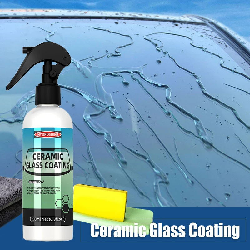 Hydroshine High Gloss Ceramic Glass Coating Spray | Rainproof Waterproof Hydrophobic Auto Detailing