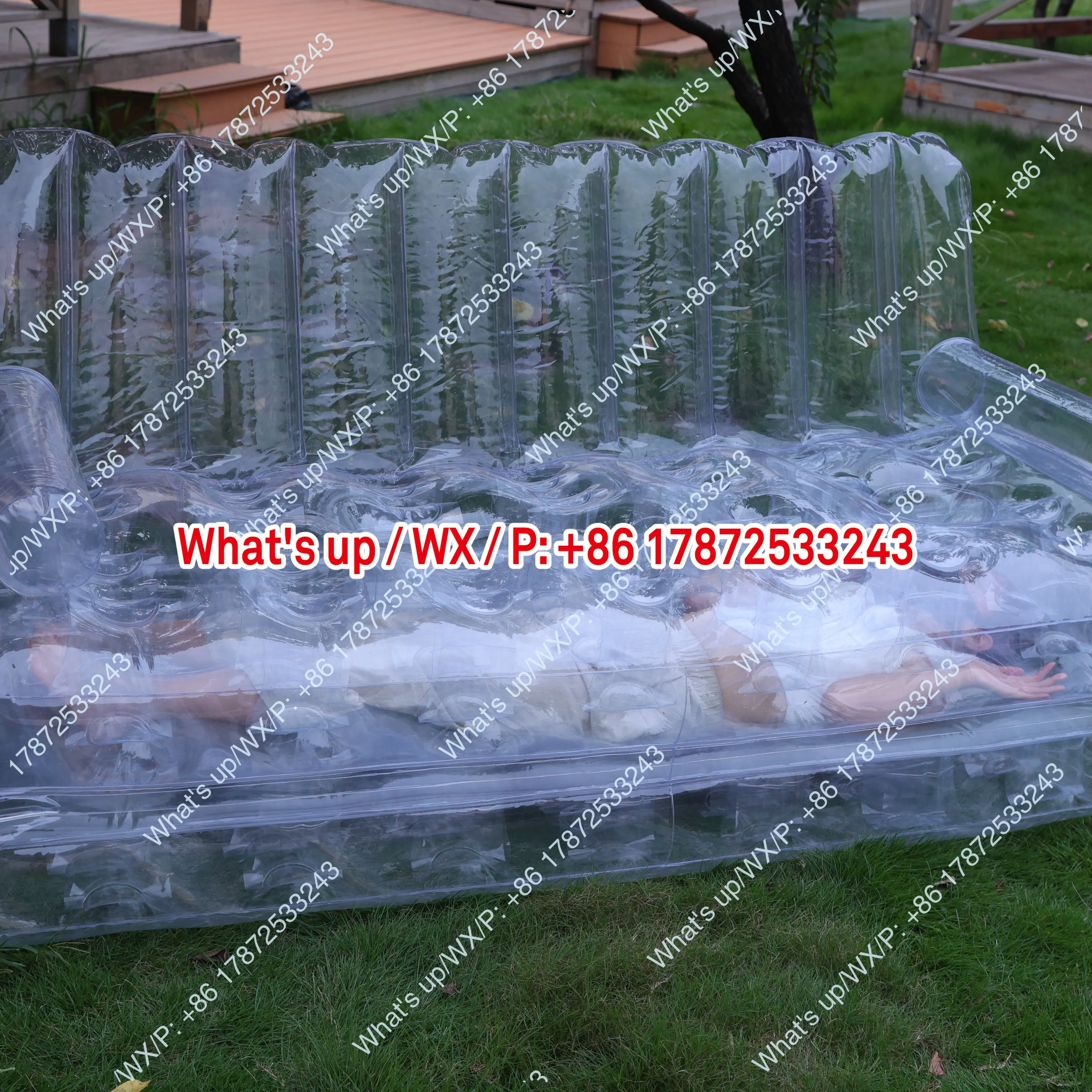 PVC double-layer inflatable sofa inflatable compression