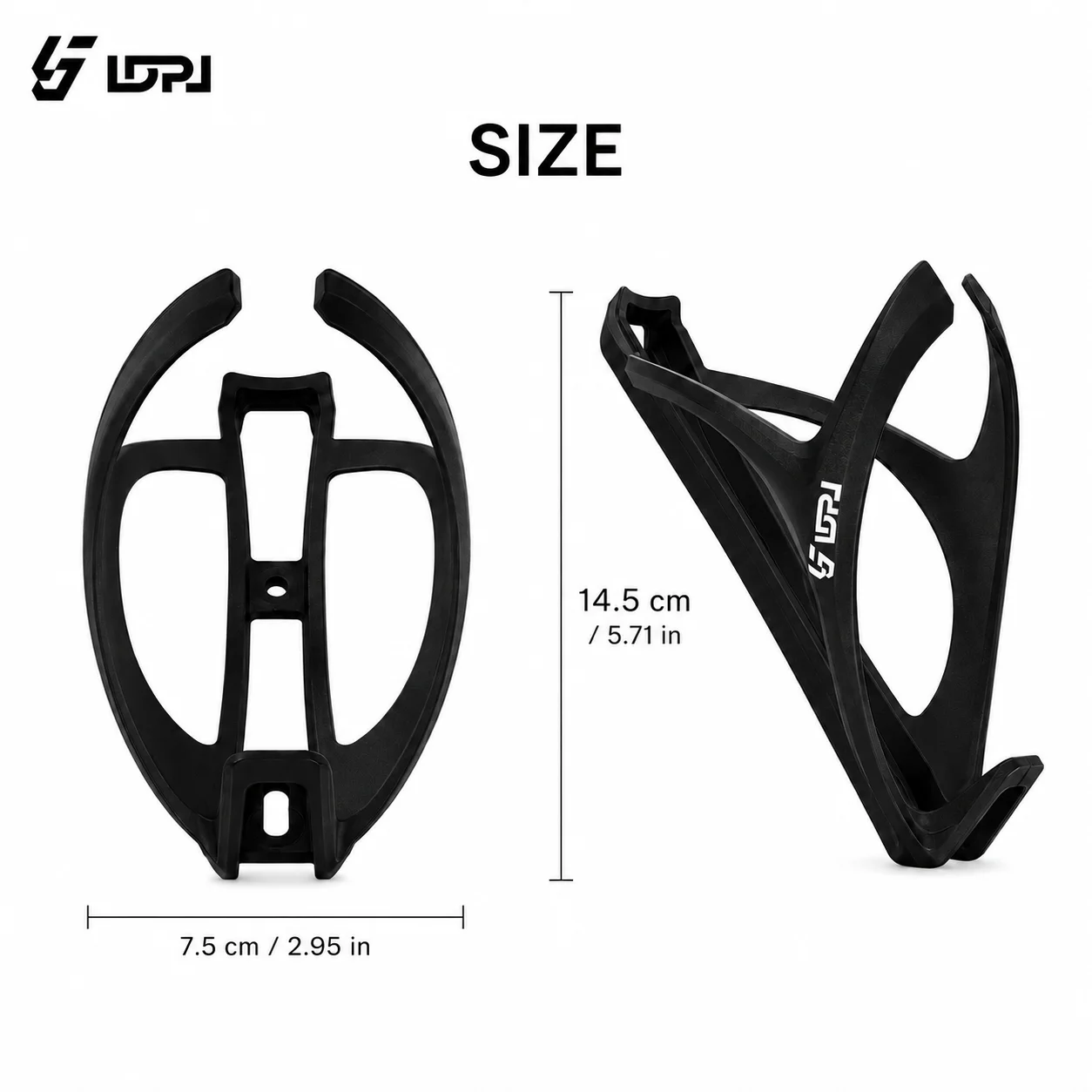 LDPJ black bicycle kettle holder, seamlessly integrated with smooth curves