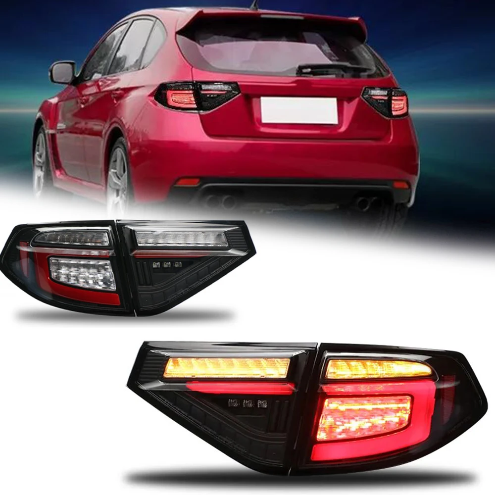 

Светодиодные задние фонари для SUBARU IMPREZA WRX 09-12, 5-дверные, полностью светодиодные, DRL, автомобильные задние фонари в сборе, автоаксессуары, модифицированная лампа