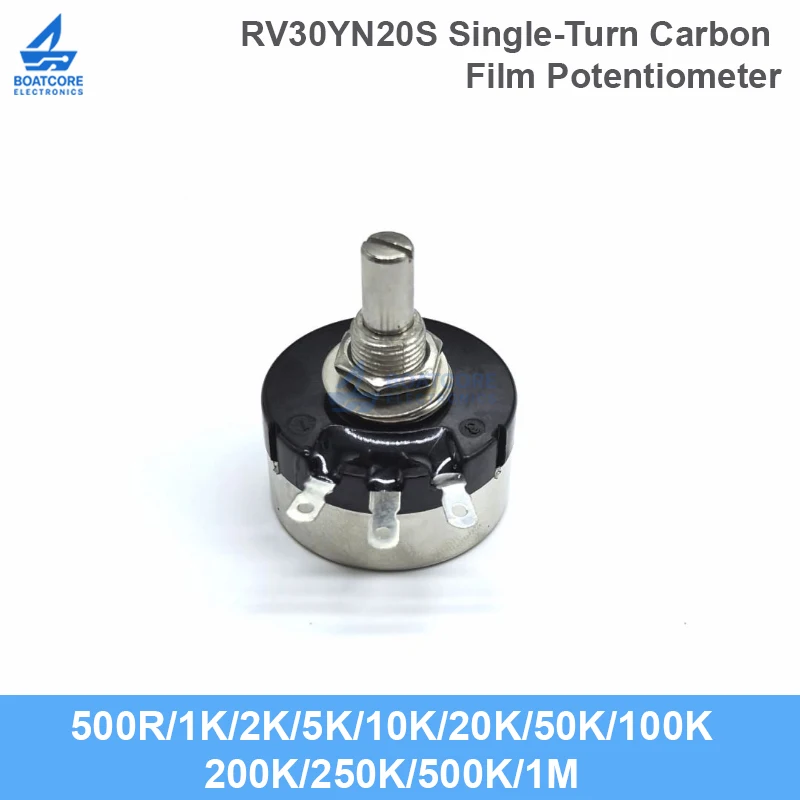 1PCS RV30YN20S Single Turn Carbon Film Potentiometer Speed Control B102 B202 B502 B103 B503 B204 B105