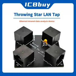 Throwing Star LAN Tap Network Packet Capture Mod Replica Monitoring Ethernet Communication RJ45 Connector Passive Ethernet Tap