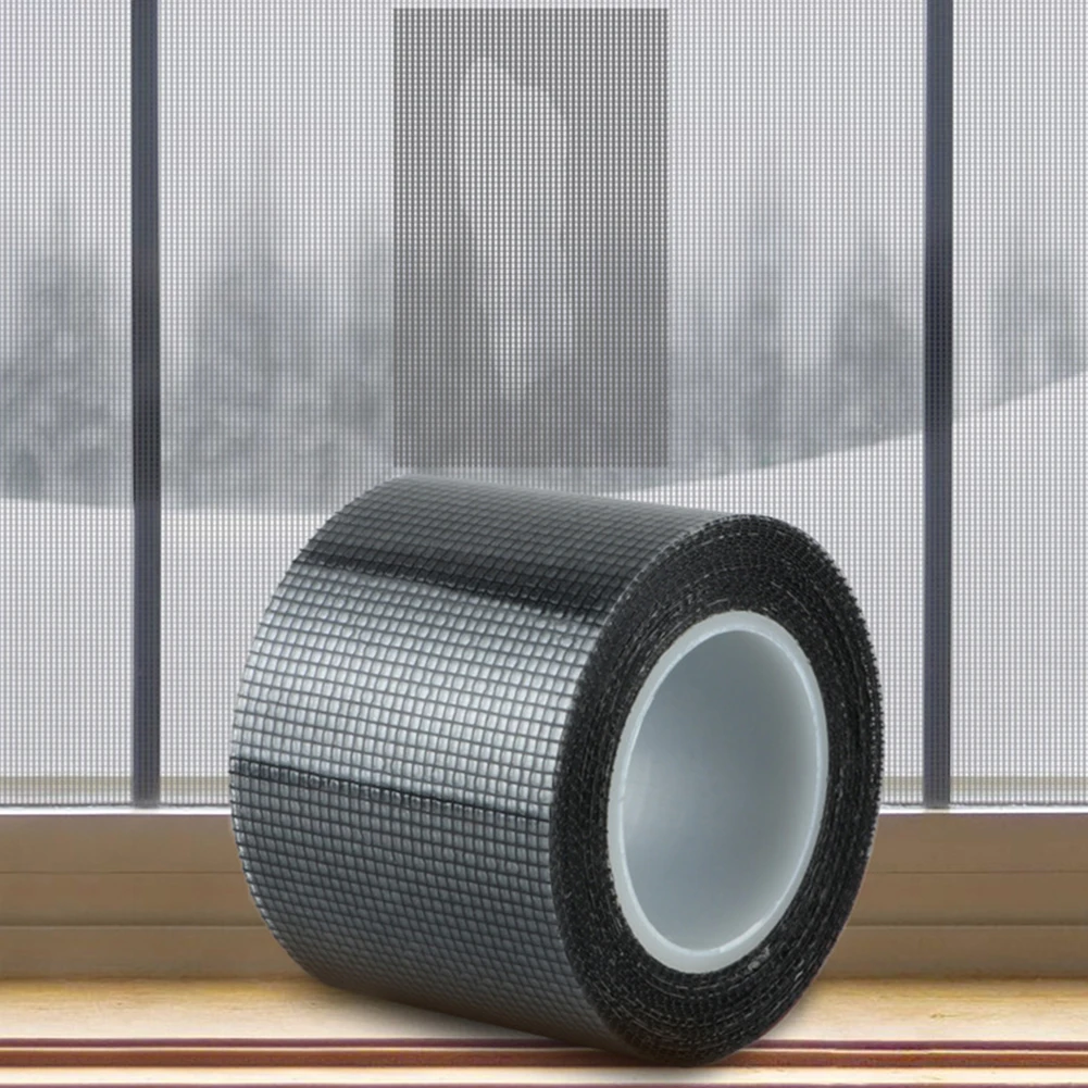 Door Window Screen Hole Repair Tape Mesh Fiberglass Patch Anti Mosquito Net Fabric Patch Instantly Covering Mesh Hole Tears Tape