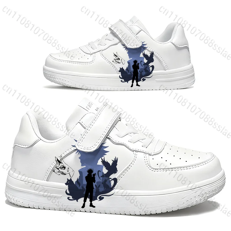 Trendy Fushiguro Megumi Teenager Children White Print Shoes for School Outdoor Daily Wear Boys Lightweight Shoes Gift