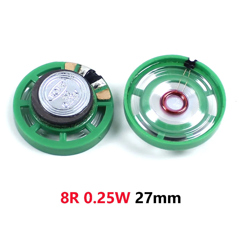 1piece 8 Ohm 0.25W 0.5W 16/32Ohm Horn Loudspeaker 8R 16R 32R 20mm 21mm 23mm 27mm 29mm 36mm 40mm Diameter Loud Speaker