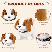 1Pc Electric Plush Simulation Dog Teddy Puppy Walking Sound Nodding Electronic Pet Toy For Christmas Gift New Year Gift 5