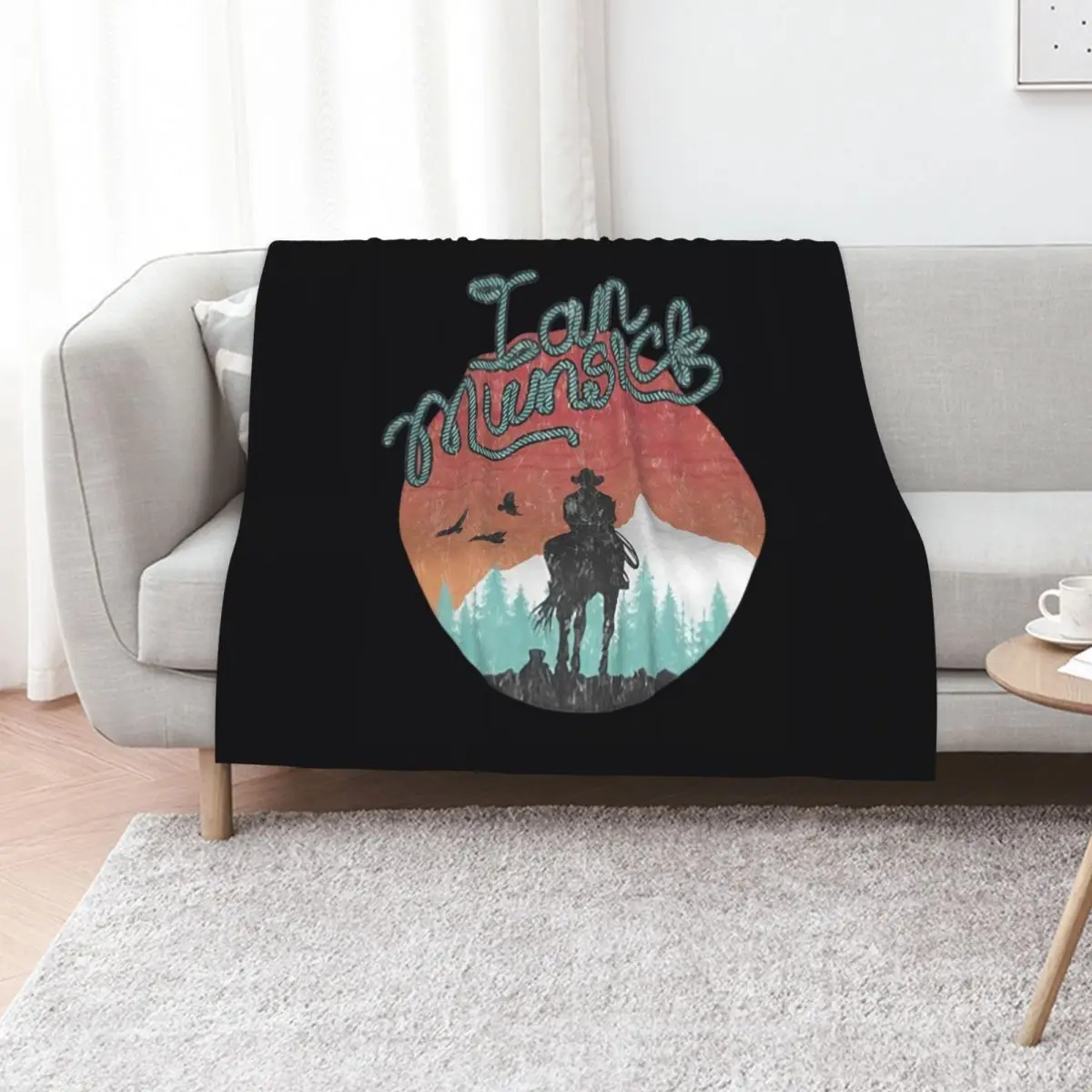 Ian munsick m erch Sunset Ride\t Throw Blanket Weighted Soft Plaid Bed covers Softest Beach Heavy Blankets