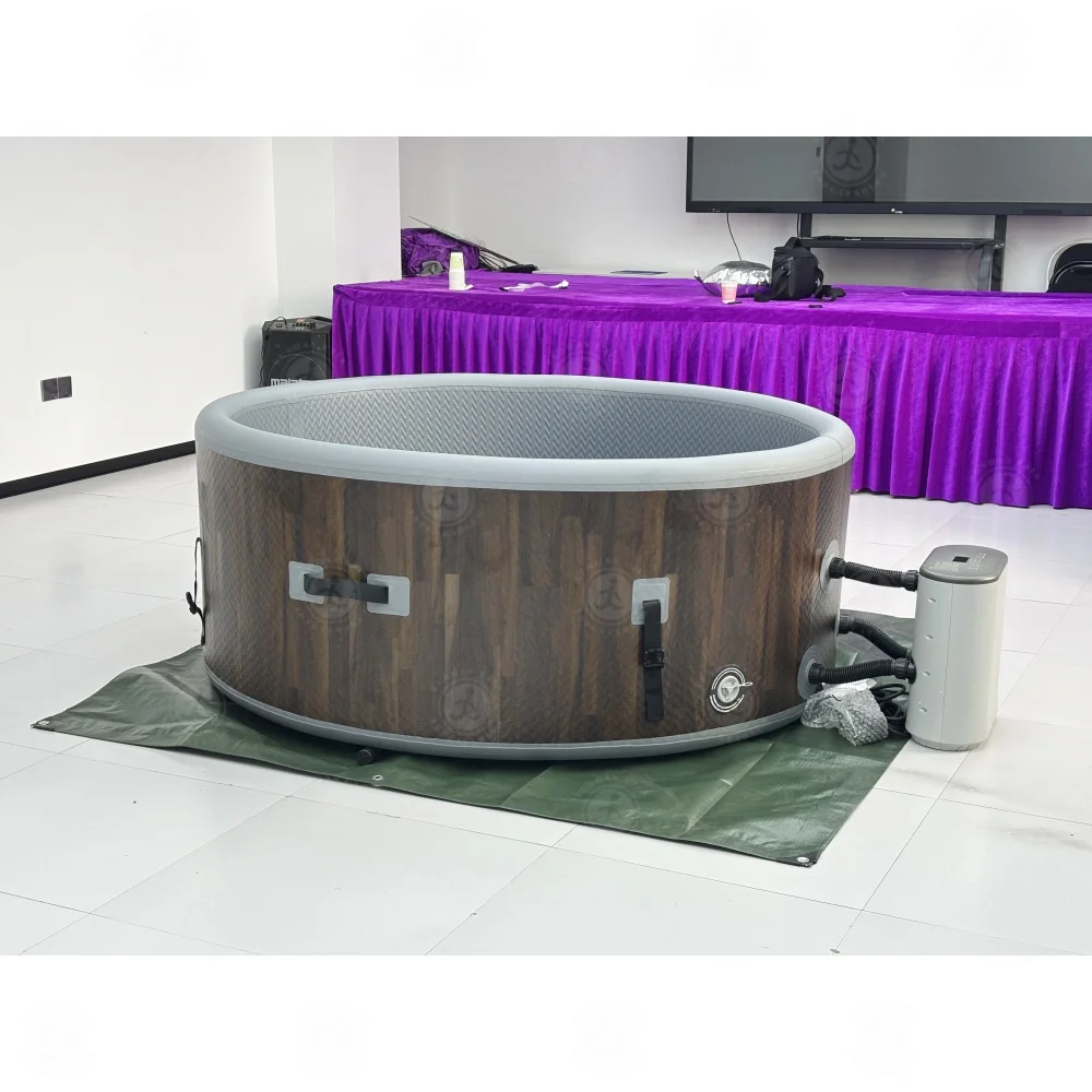 

STLF 4-Season Portable Hot Tub - Frostproof Design, 2HP Pump, CE Certified for EU Market Inflatable Bubble Bath Tub for Adults