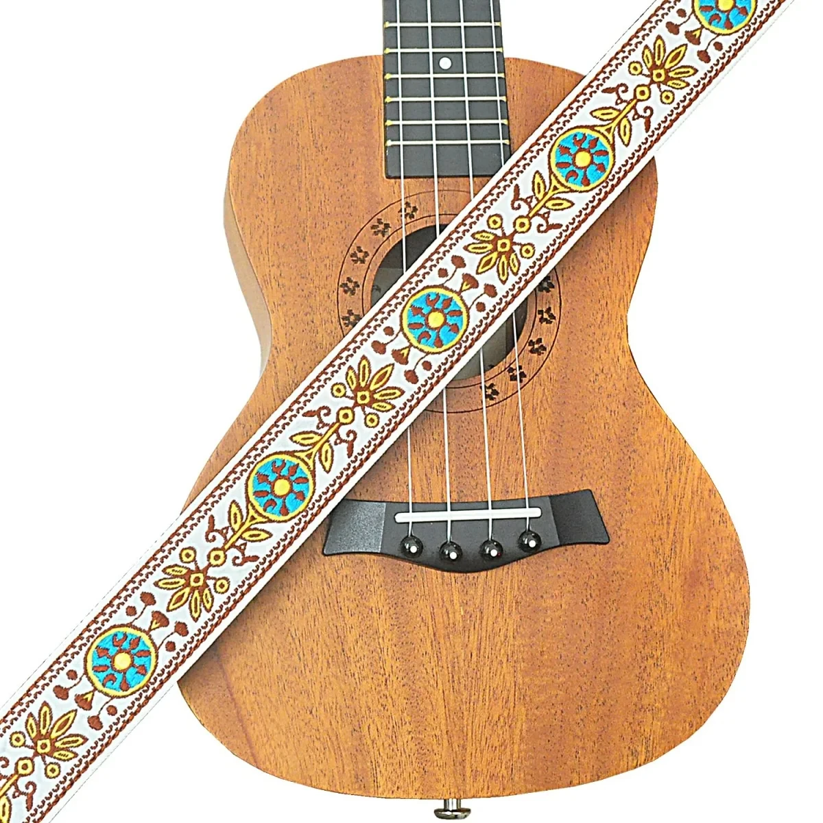 Guitar Strap P&P 2.5 Inch Adjustable Soft Embroidered and SEthnic Style Adjustable Strap for Electric Guitar Acoustic Bass