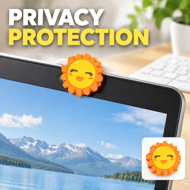 Clip‑On Webcam Anti‑Spy Blocker Snap‑Fit Lens Privacy Shutter No‑Sticky Security Guard for Gaming Notebook Desktop Laptop