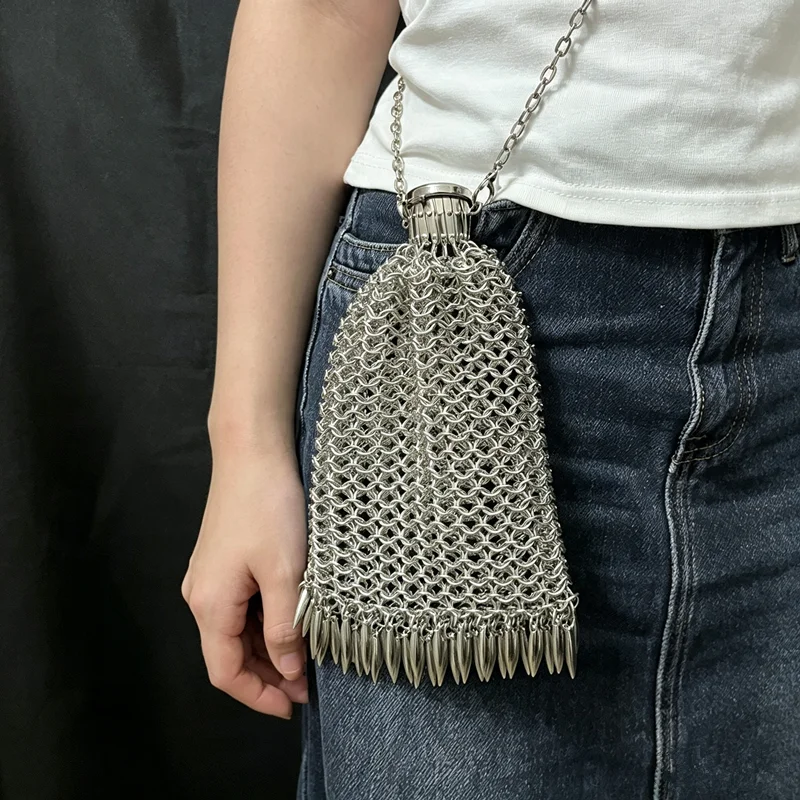 Designer Luxury Bag Women's Bag Hand Woven Metal Tassel Hollow Italian Bag Handbag Women Travel Holiday Tote Bag  Crossbody Bags