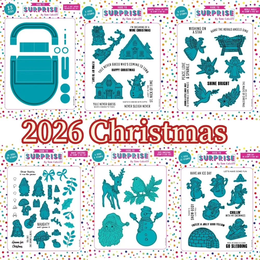 Garland Stamps 2026 Neue Metall-Stanzformen für DIY Scrapbooking, Basteln, Fotoalbum-Vorlage, handgefertigte Dekoration