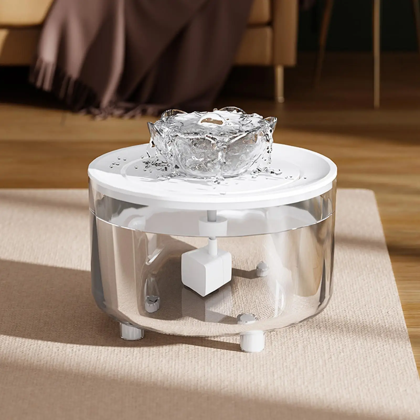 Cat Fountain for Drinking Electric USB Plug-In Anti-Slip Automatic Cat Water Dispenser for Small Medium Large Breeds Bedroom