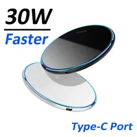 LED Night Light Wireless Charger Stand Pad For iPhone 16 15 14 13 12 Pro Max Samsung S25 S24 Xiaomi Quick Fast Charging Station