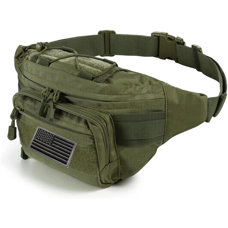 Tactical Waist Pack Military Fanny Pack for Men Outdoor Army Waist Bag Large Waist Pack for Daily Life Cycling Camping Hiking