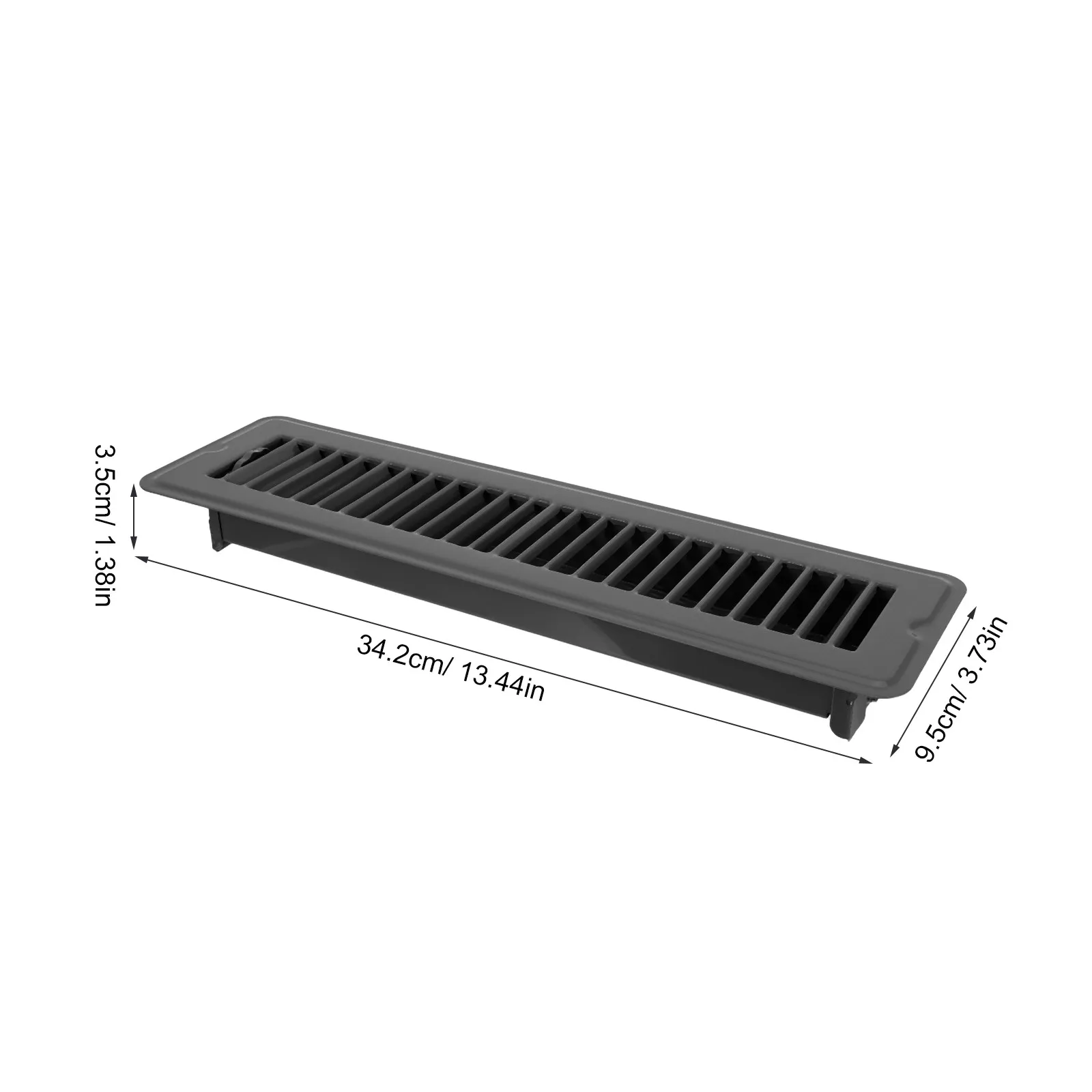 Floor Register Vent 2x12 Heavy Duty Black Metal Adjustable AC Vent Cover Walkable Home Airflow Grille - view 5
