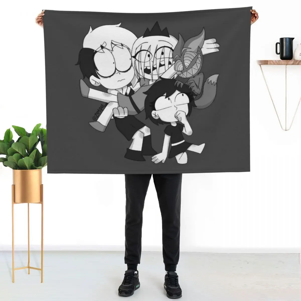 

[Mentillness Kids] The Freaks Throw Blanket Soft Cozy Blanket for Pet Kids Adults