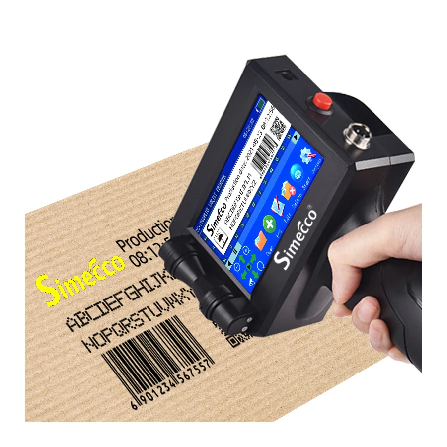 LA60 Plus 25.4mm Intelligent touch screen inkjet printer small packaging printer production date serial number barcode   pattern