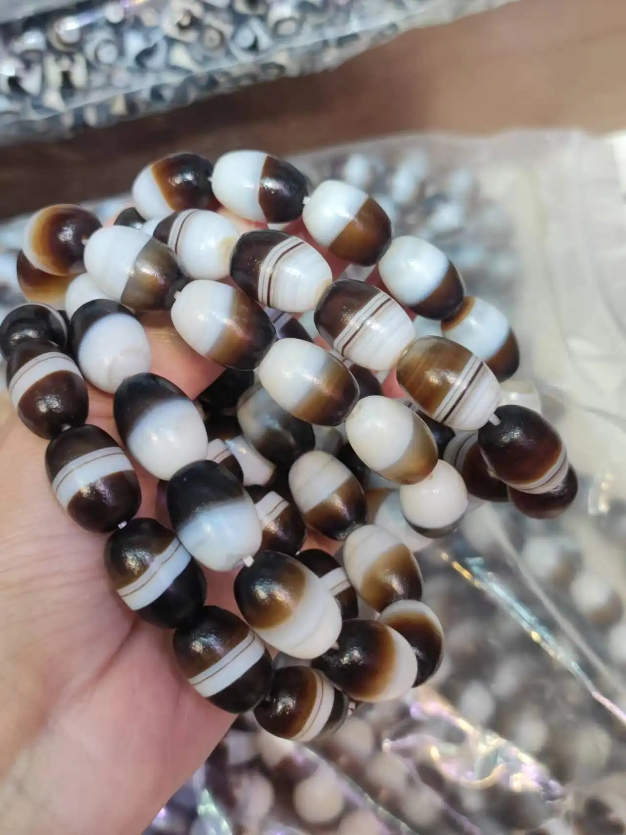 1pcs/lot Natural first-line apothecary agate dzi Buddha bead bracelet men's and women's styles ethnic style jewelry gifts