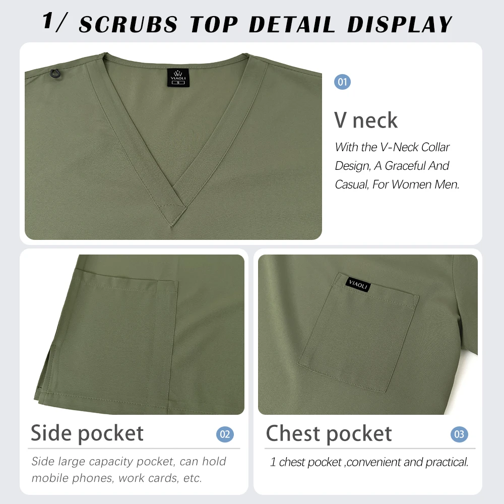 Wysokiej jakości odzież robocza Akcesoria dla pielęgniarek Klinika weterynaryjna Odzież robocza dla lekarzy Wielokolorowe uniformy dla anestezjologów Bluzy medyczne damskie męskie