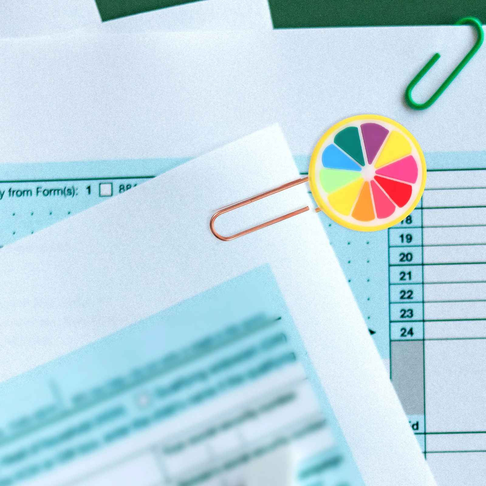 

20Pcs Cute Fruit Bookmarks Creative Paper Clips Small Colored Clips for Notes Photos Cards Envelopes Bookmarking Organization