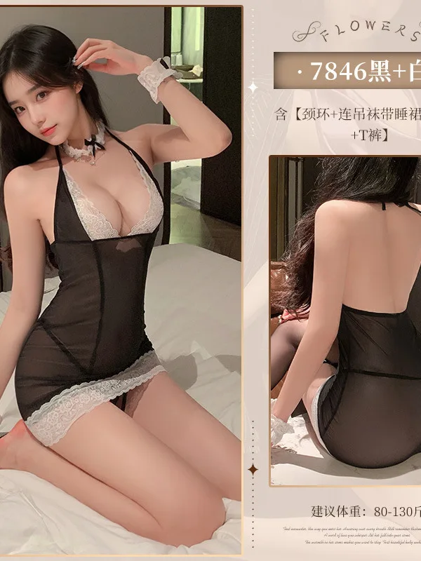 Exotic V Neck Mini Dress Mesh Lace Sheer Body Beautiful Sexy Sexy Pure Desire Dress Elegant Transparent Fashion Women SFH7