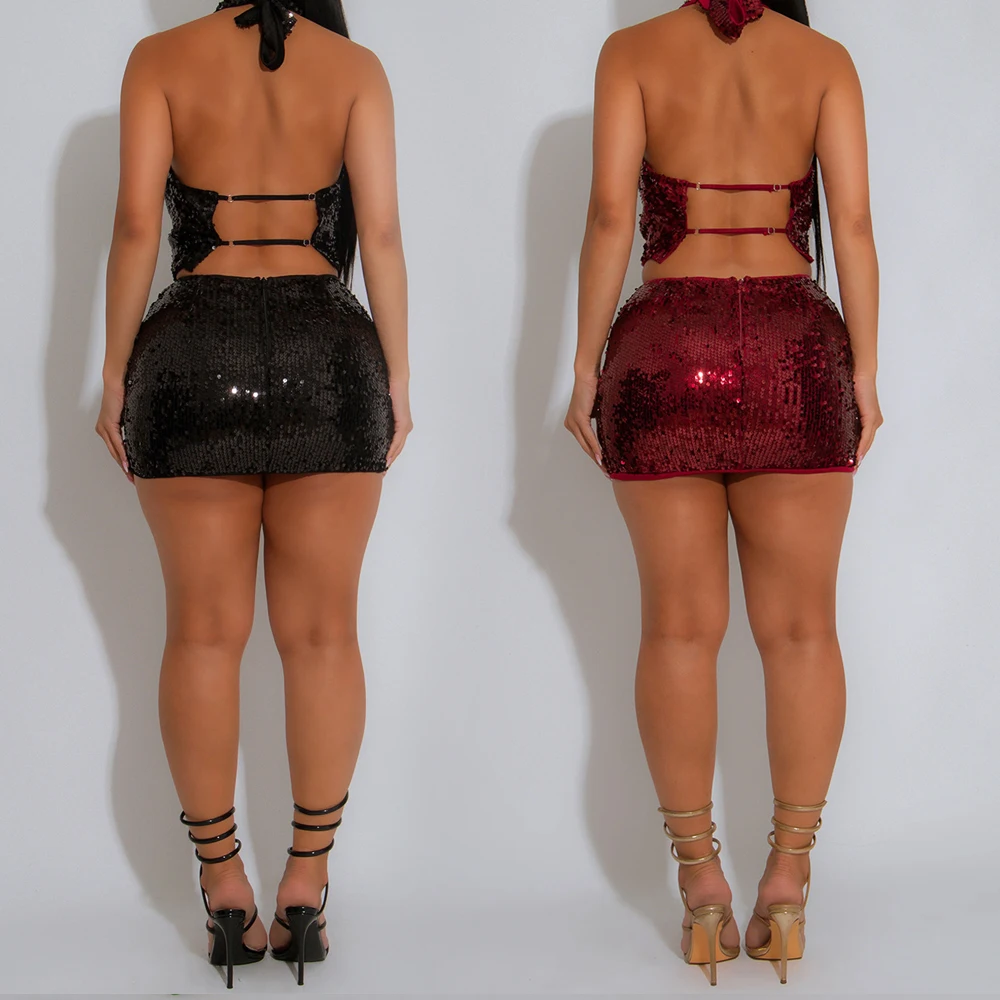 Abiti da donna sexy Estate 2025 Abbigliamento donna Elegante abito da sera da cocktail per feste Abito da ballo corto con paillettes sexy XSY33