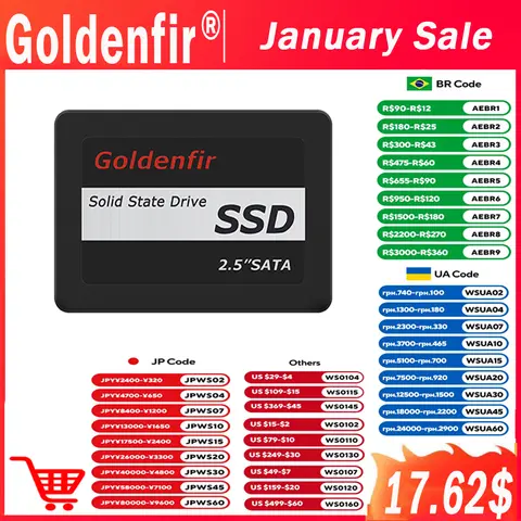 SSD 240GB 120GB 2.5 inch for PC Goldenfir