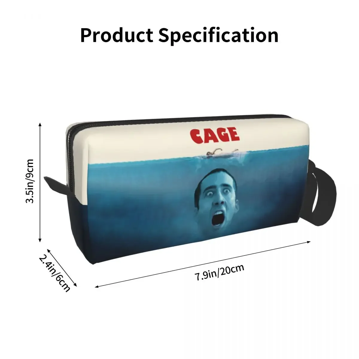 Bolsa de aseo personalizada divertida de Nicolas Cage Meme para mujer, organizador de cosméticos de maquillaje, caja de Kit de almacenamiento de belleza para mujer