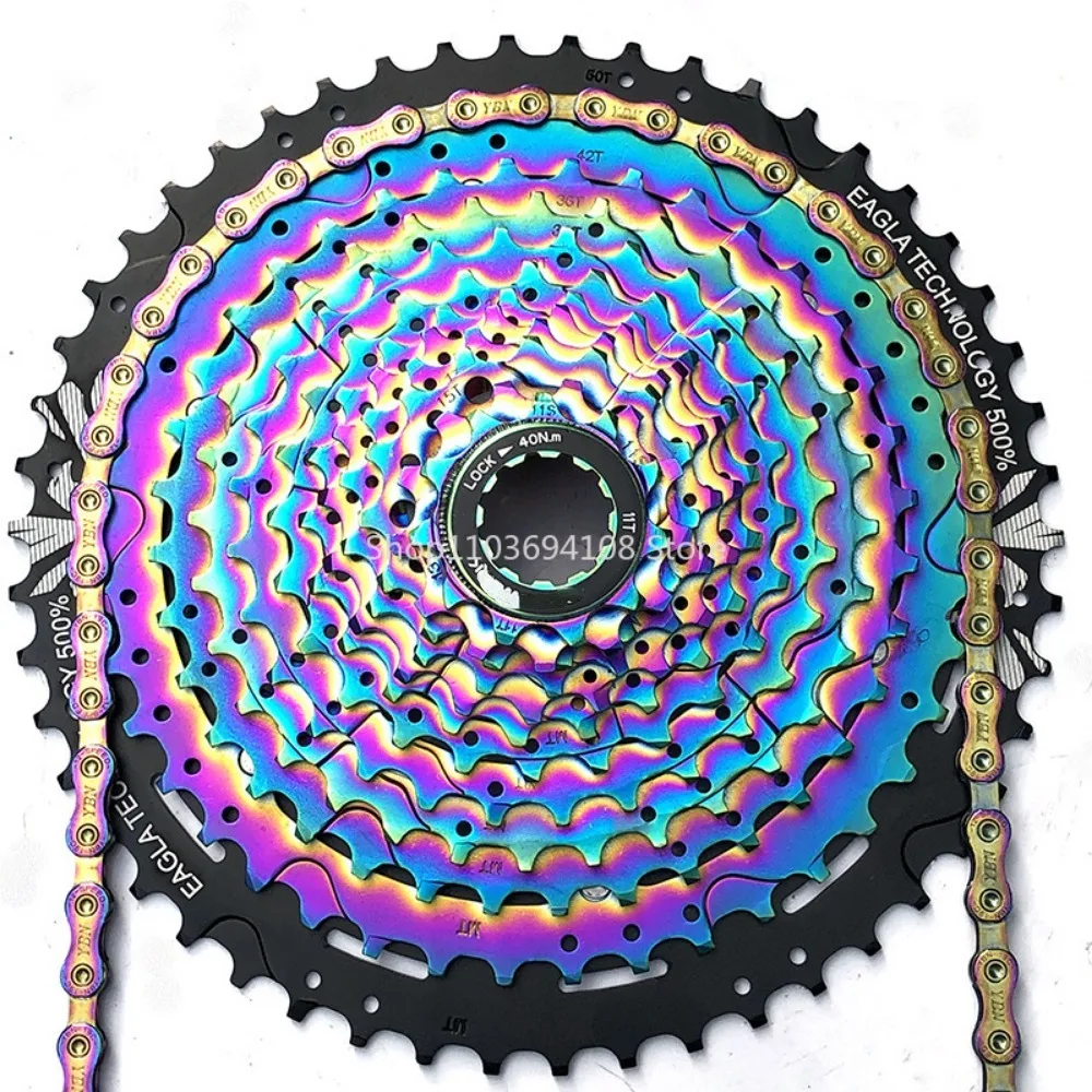 12-Speed Mountain Bike Flywheel 12S 11-50T Colorful Card Flywheel Box