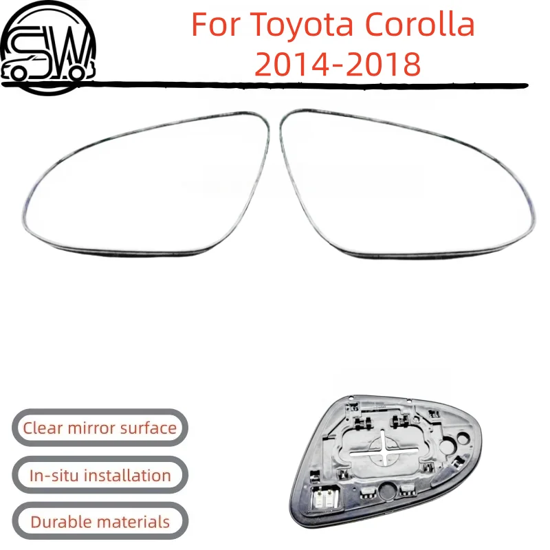 For Toyota Corolla 2014‑2018 Rearview Mirror Glass With Heating.