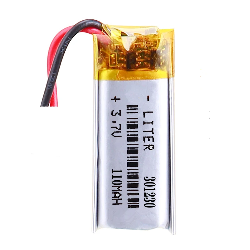 JST PH 2.0mm 3.7V 110mAh 301230 Lithium Polymer Li-Po For nice nano\