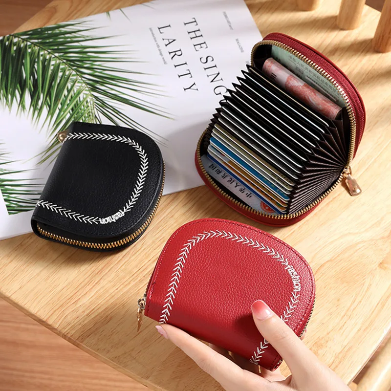 

NEW Card Bag Coin Purse Female Exquisite High-grade Organ Zipper Card Holder Coin Purse Driver's License Wallet