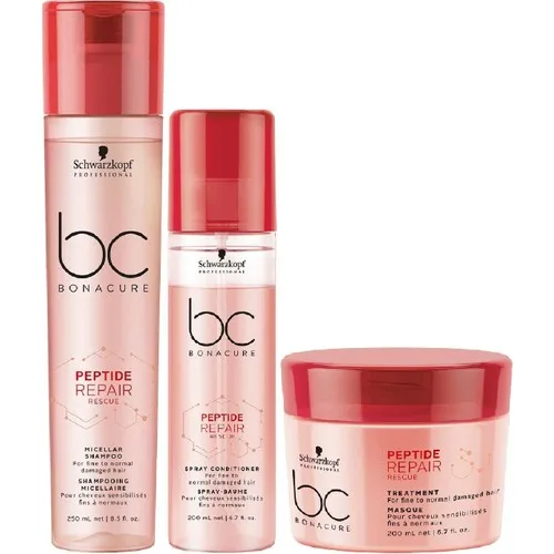 Schwarzkopf Bonacure Peptide Emergency Rescue Micellar 3'lü Set & bag