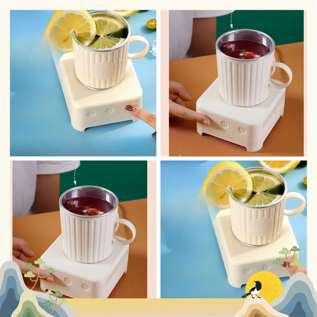 Car Fast Cooling Cup Dormitory Desktop Summer Mini Small Hot and Cold Drinks Office Cooling Ice