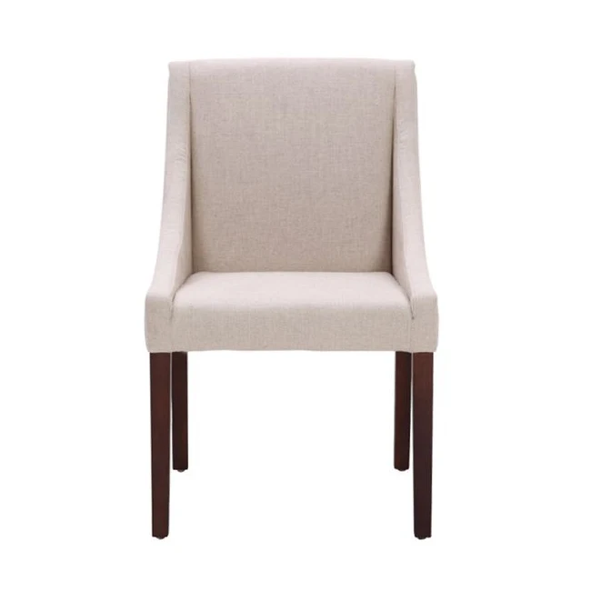 Solid Birch Wood Frame Fabric Side Chair for Dining Room Restaurant Dining Chair